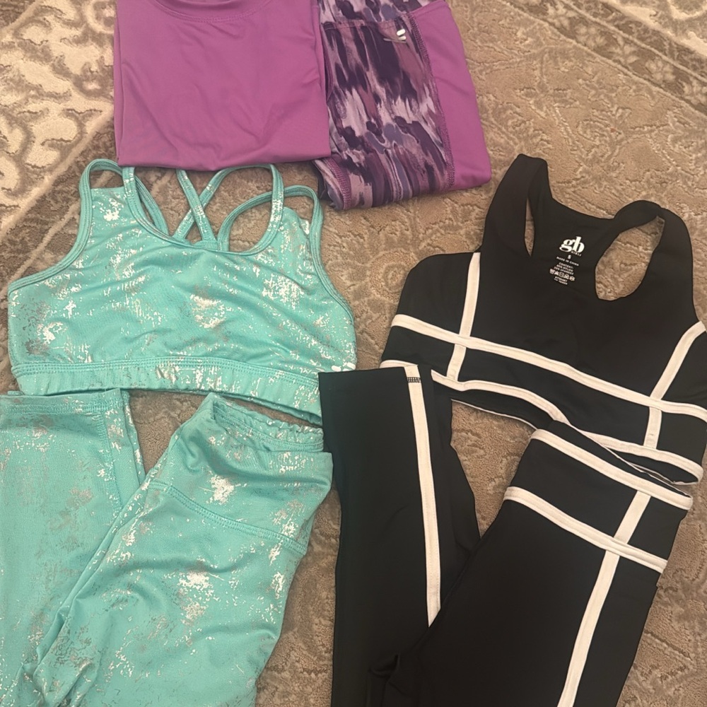 Black and Teal Activewear Set